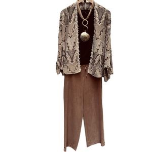 Tommy Bahama Mocha Brown Silk Trousers Size 6